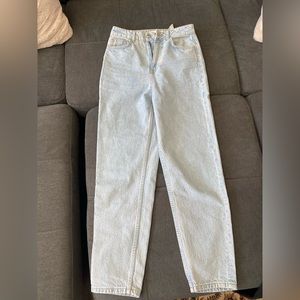 Zara light wash high waisted mom jeans